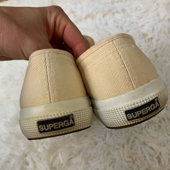Superga Classic Cotu Canvas Sneakers in Beige Eggshell Sz US 9 EU 40 Great Shape - Picture 7 of 11